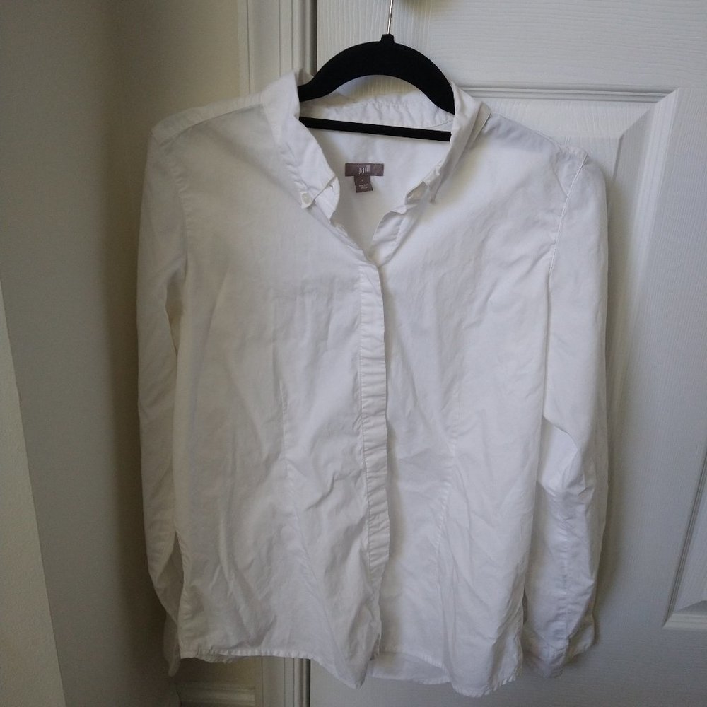 White Long Sleeve Button up